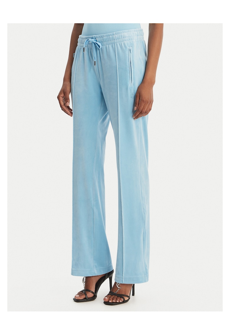 Pantaloni dama - poliester - albastru deschis
