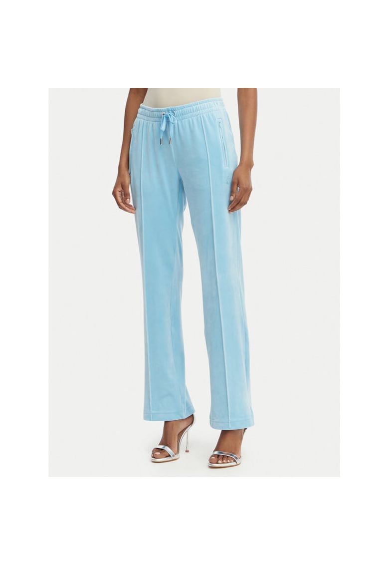 Pantaloni sport dama - poliester - albastru deschis