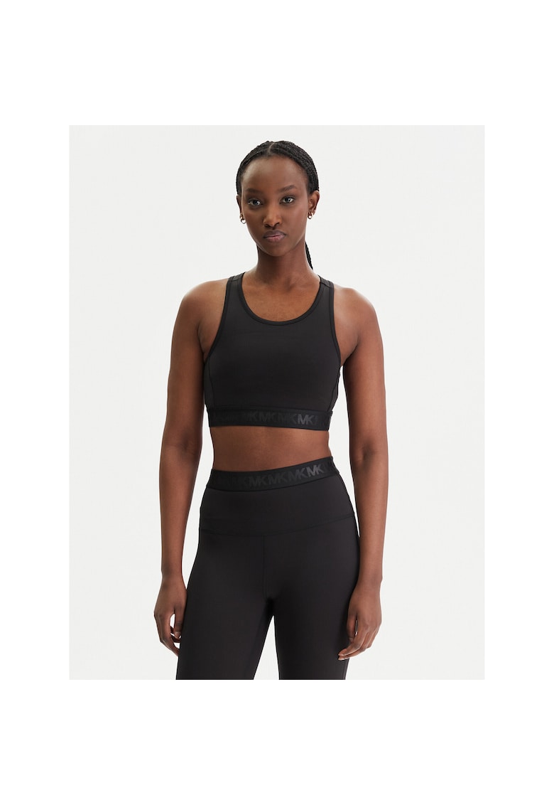 Bustiera sport dama - neagra - 77% poliester reciclat - 23% elastan