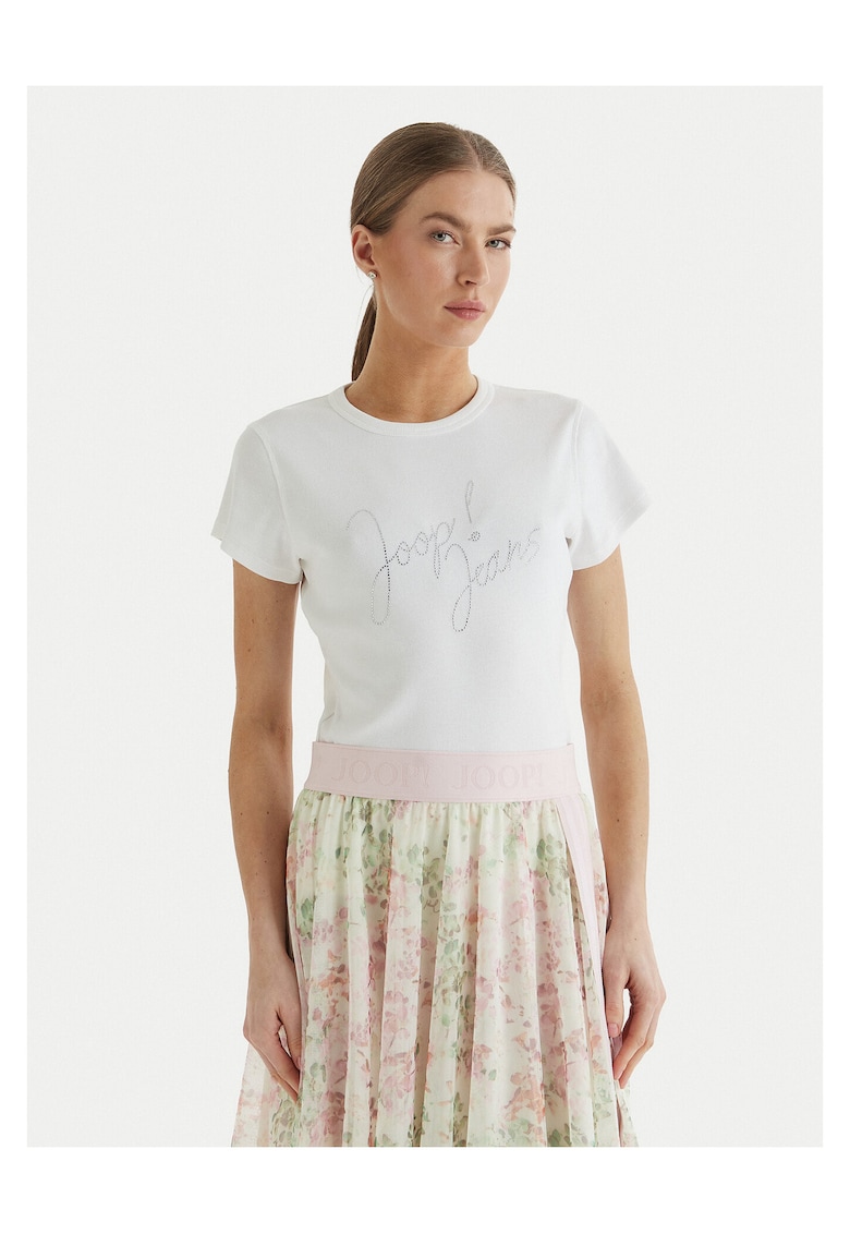 Tricou dama - bumbac/elastan - alb