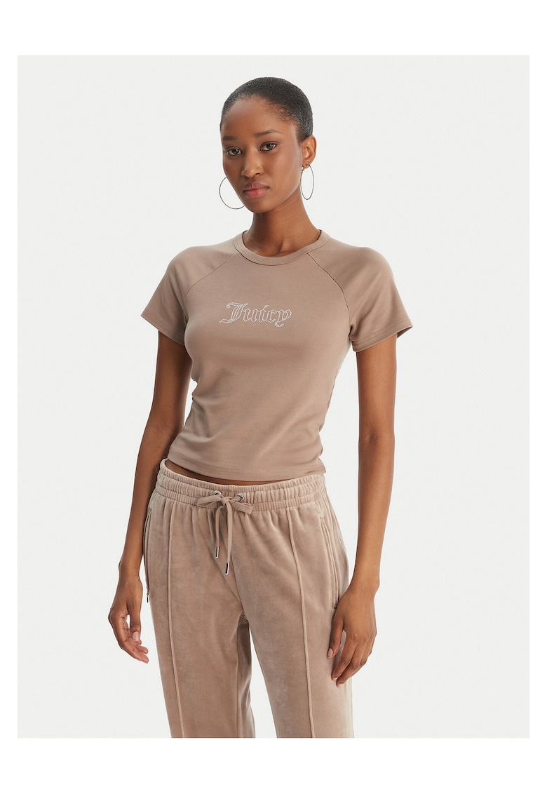 Tricou dama - slim fit - bej - modal/viscoza/elastan - Bej