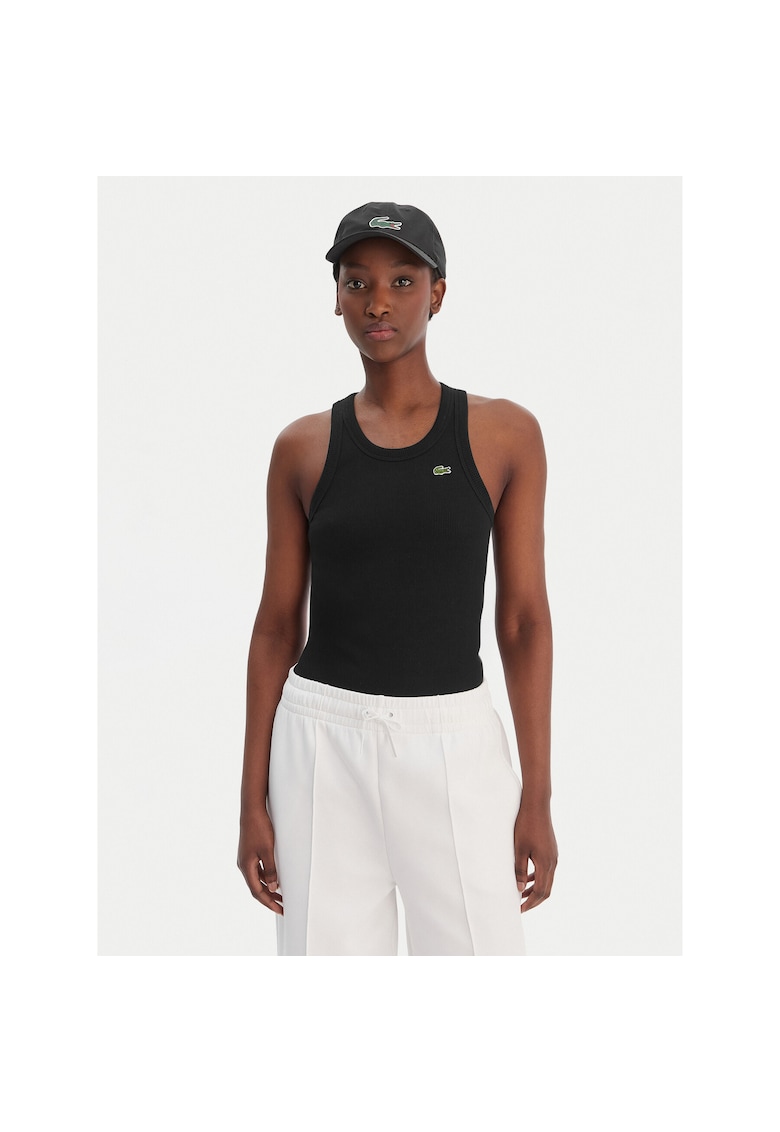 Top sport dama - slim fit - negru - bumbac