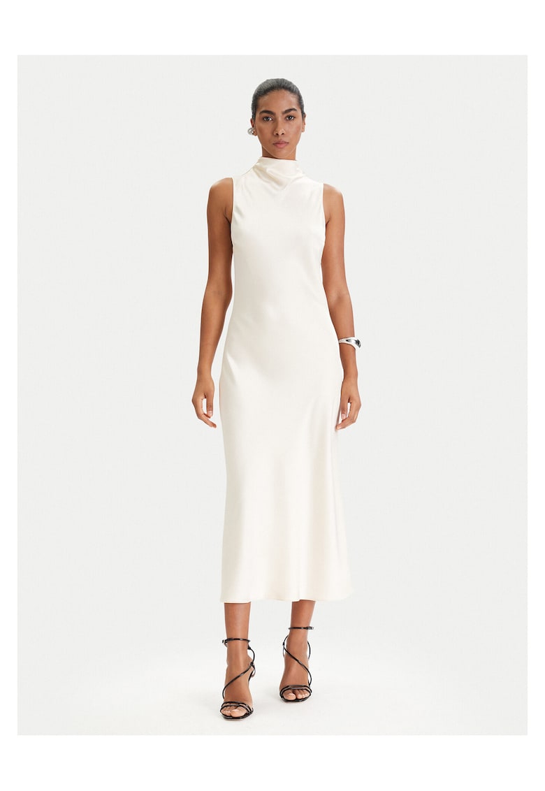 Rochie de cocktail - poliester - ecru