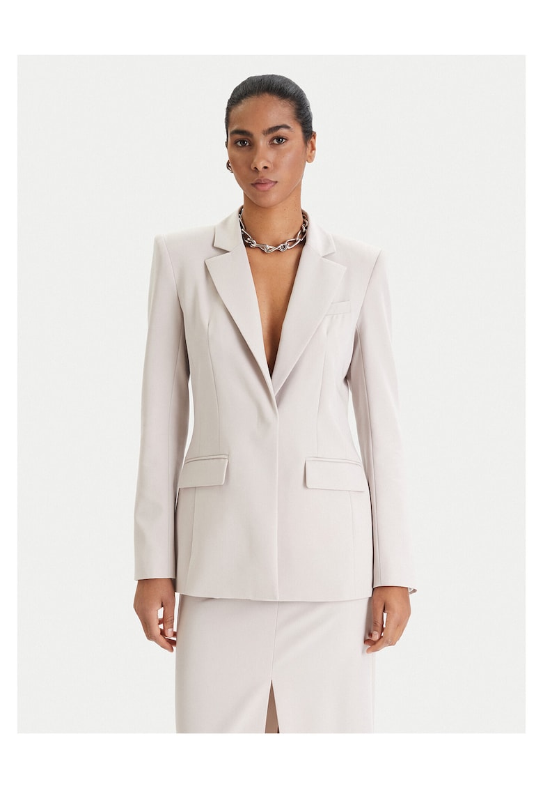 Sacou dama - gri - 72% poliester - 23% viscoza - 5% elastan