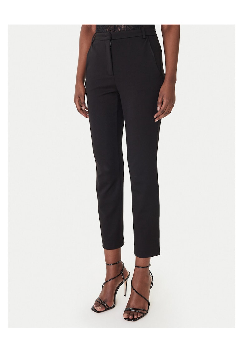 Pantaloni dama - negru - fermoar - viscoza/poliamida/elastan