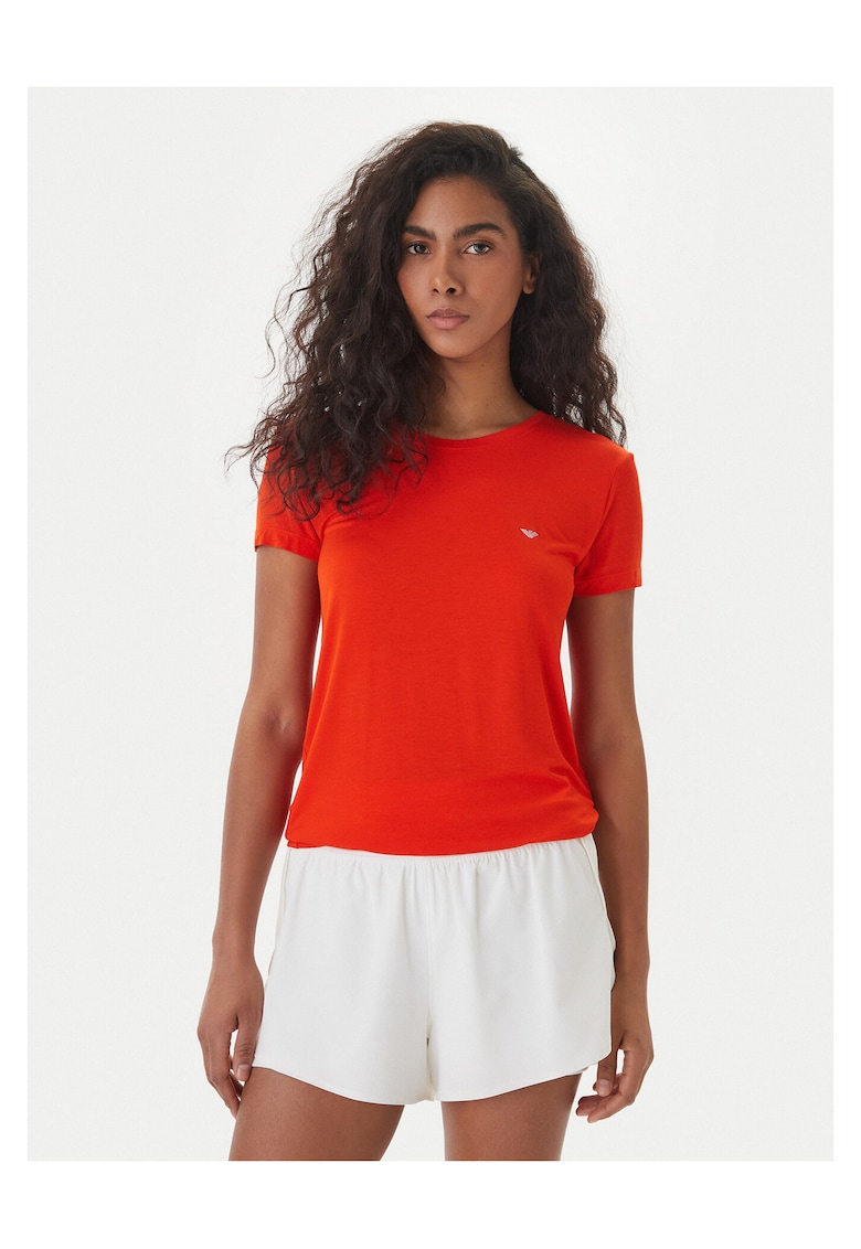 Tricou dama - din bumbac - coral