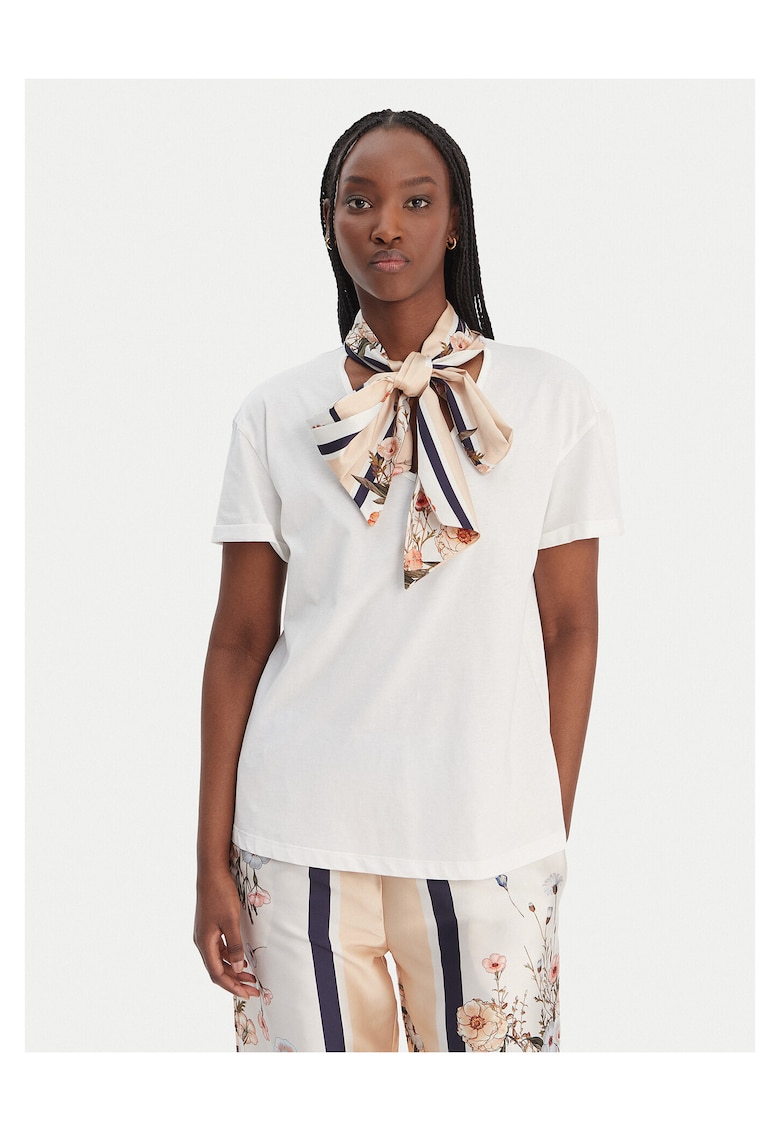 Tricou dama alb - bumbac