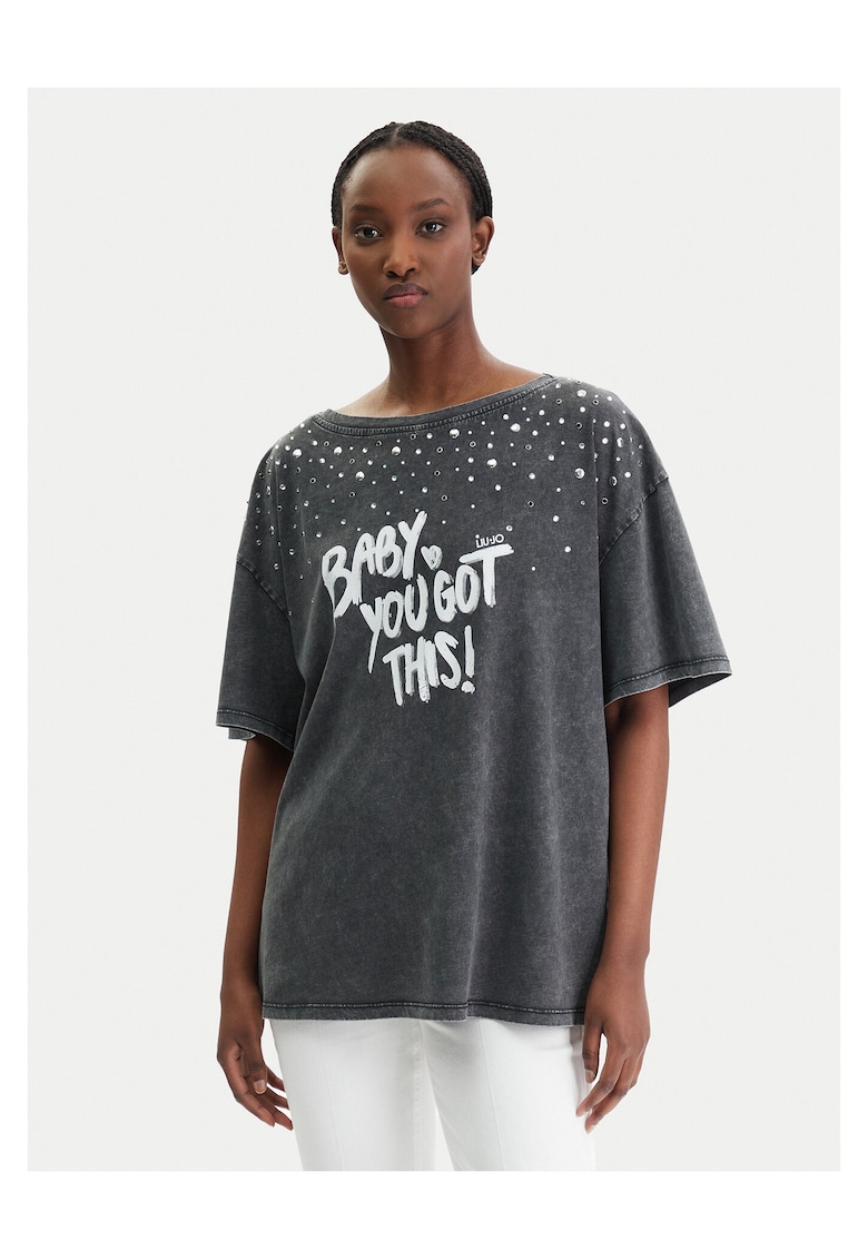 Tricou dama - bumbac - gri