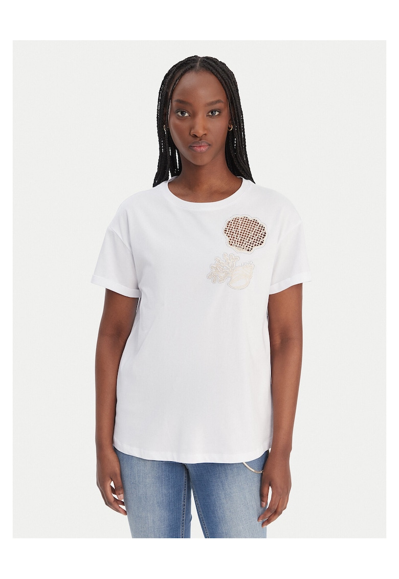 Tricou dama bumbac - alb