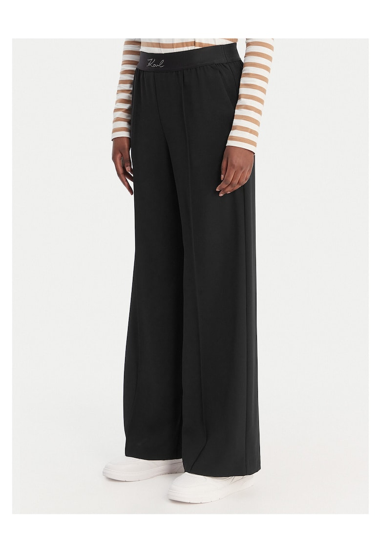 Pantaloni dama - poliester - negru