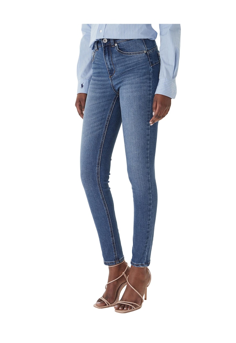 Blugi dama - slim fit - bleumarin - bumbac/poliester/elastan