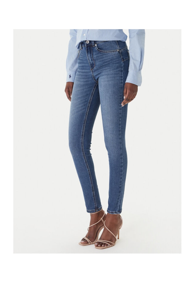 Blugi dama - slim fit - bleumarin - bumbac/poliester/elastan
