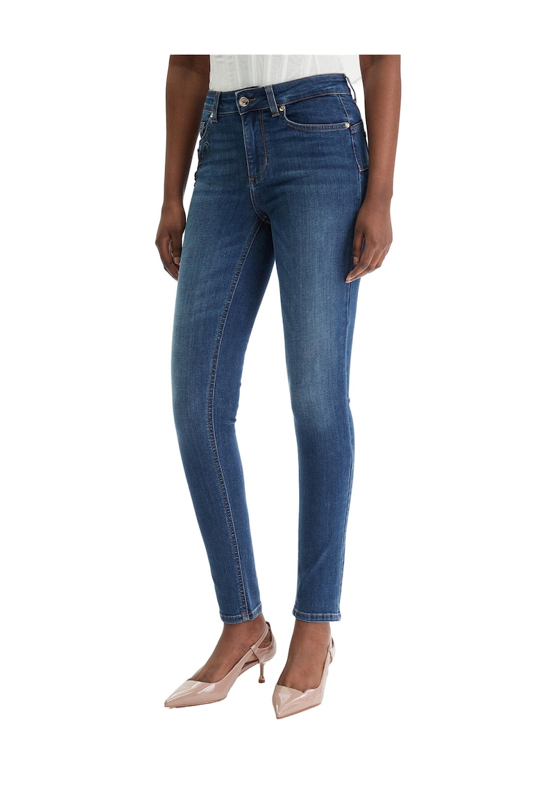 Blugi dama - slim fit - bleumarin - bumbac/poliester