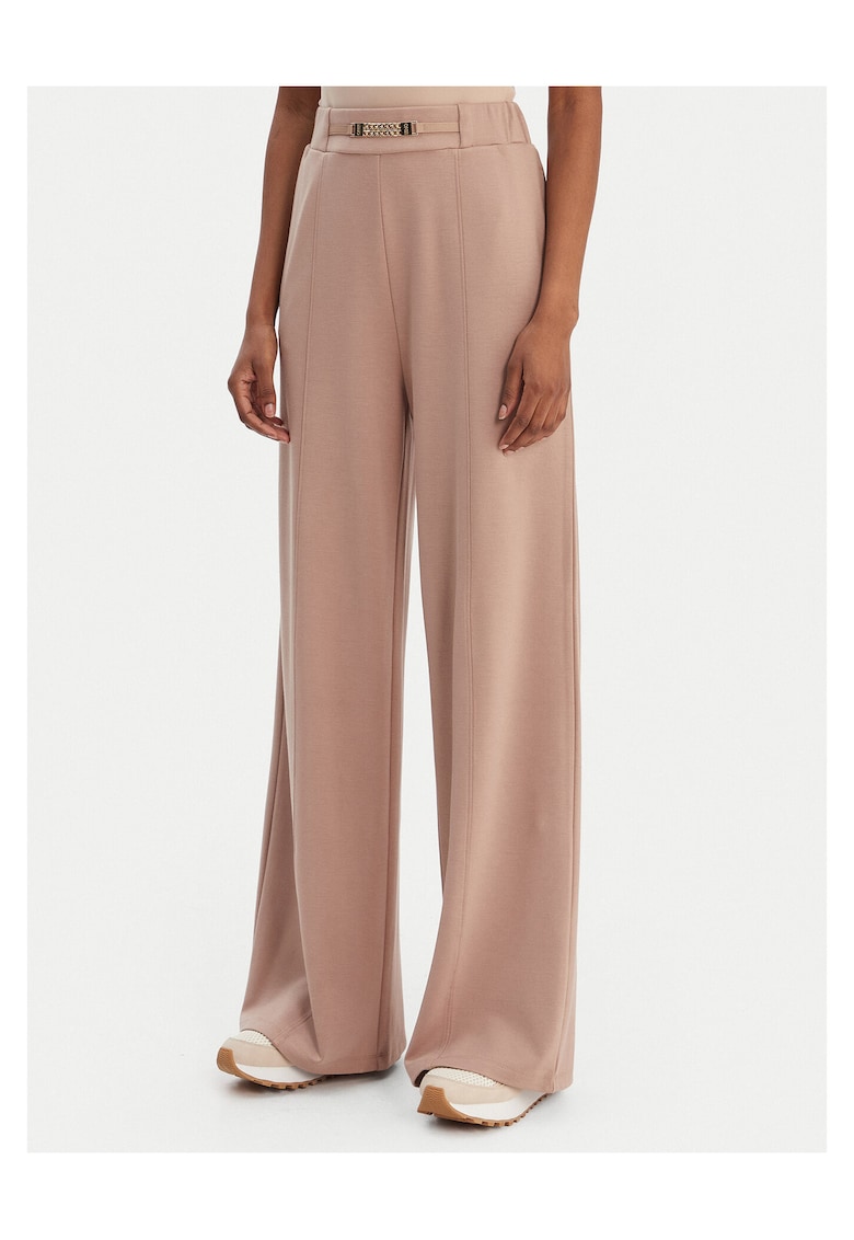 Pantaloni dama - viscoza - relaxed fit - maro