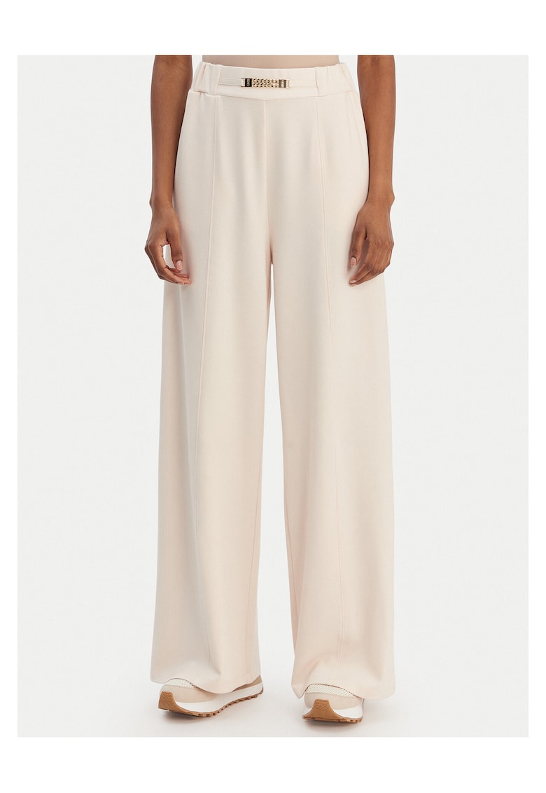 Pantaloni dama - relaxed fit - roz - viscoza