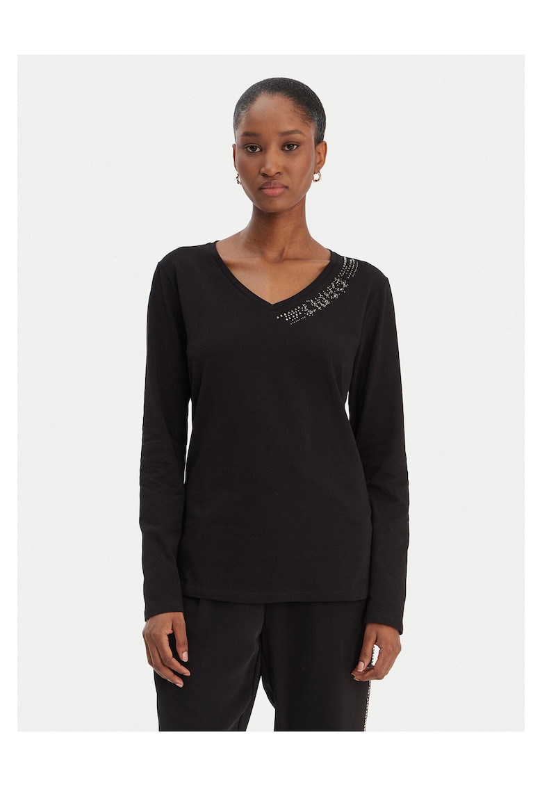 Bluza dama din bumbac - Negru