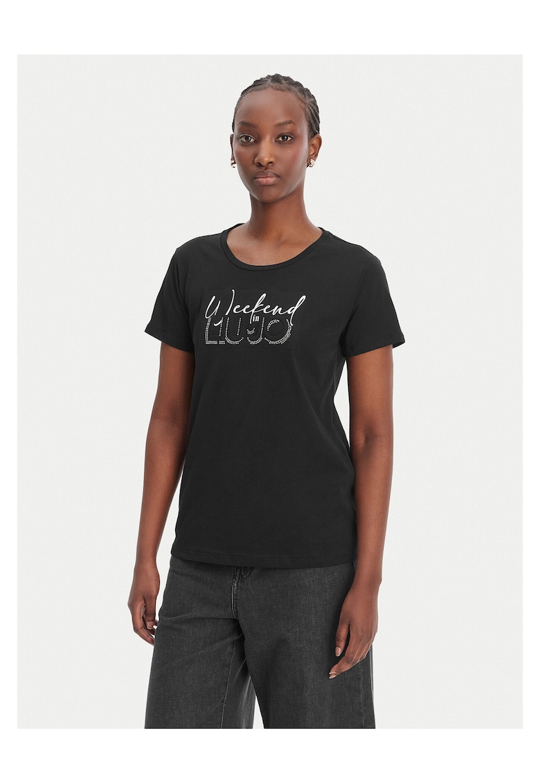 Tricou femei - negru - bumbac