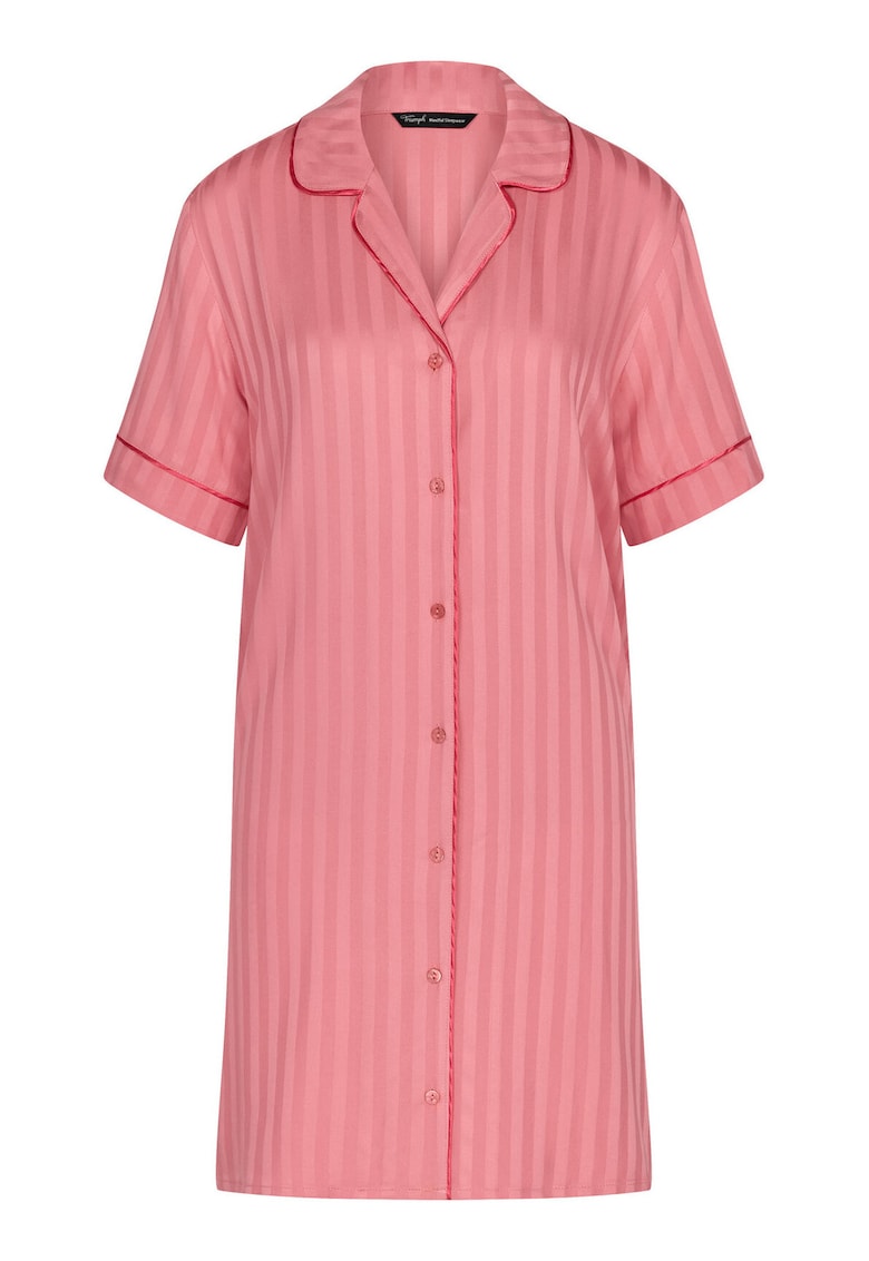 Pijamale dama - camasa de noapte - dungi - roz - viscoza