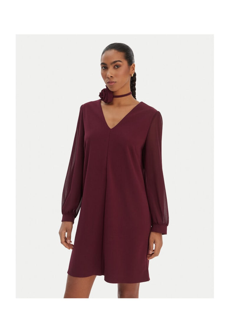 Rochie cocktail Femei - bordeaux - poliester - elastan