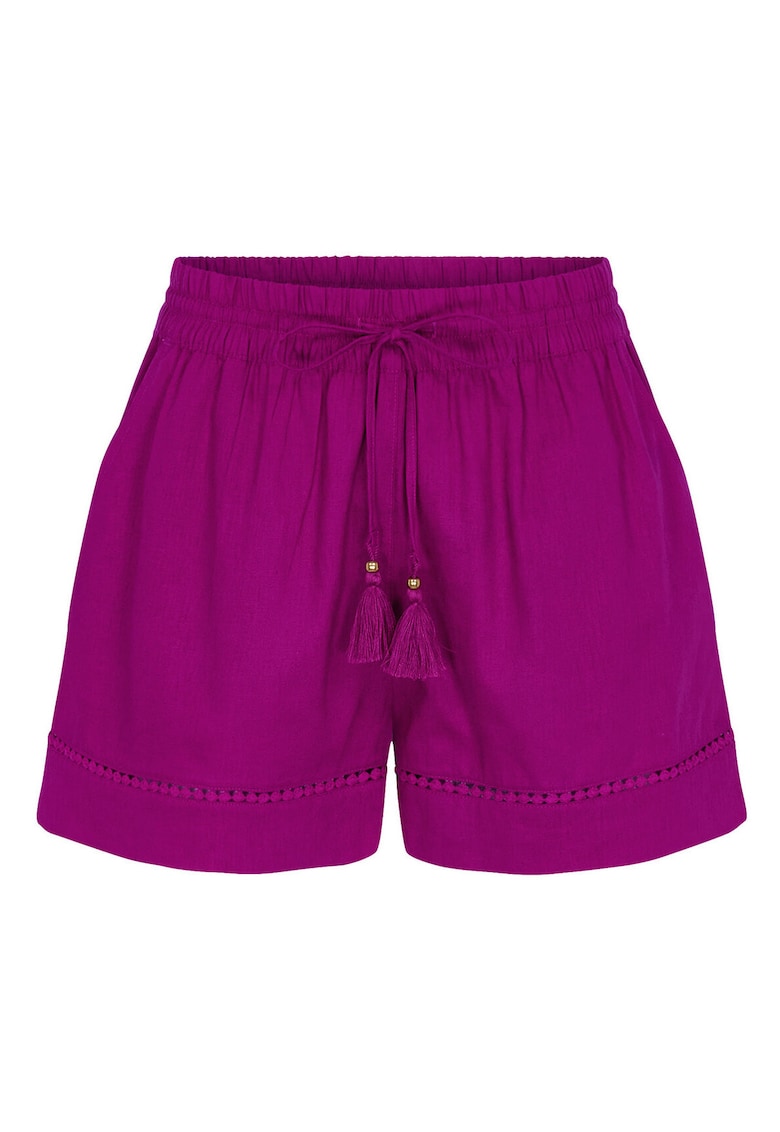 Pantaloni scurti de pijama - roz - 55% in - 45% viscoza