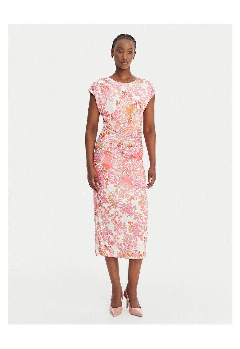 Rochie de cocktail - poliester - roz - 96% poliester - 4% elastan