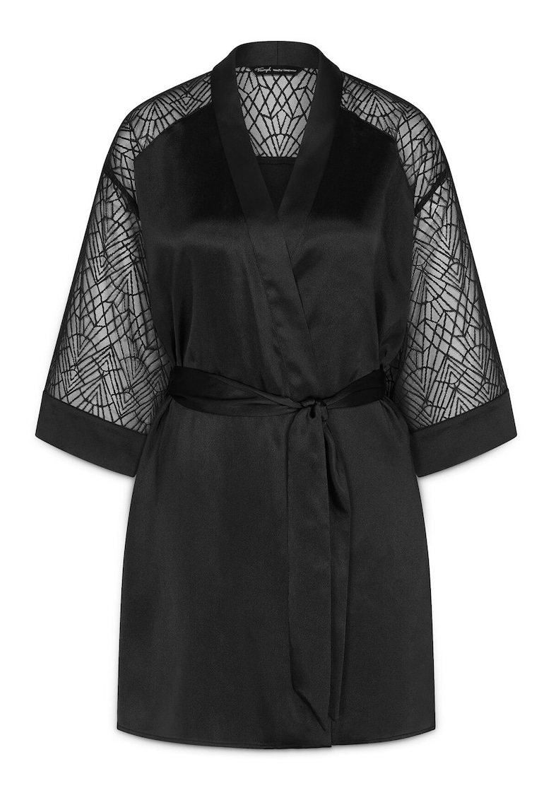 Halat de baie dama - eco-friendly - Negru