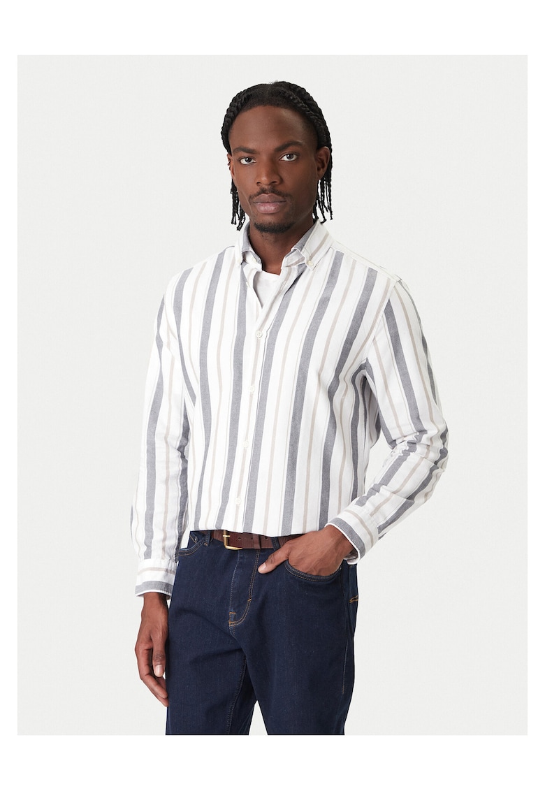 Camasa barbati Joop Jeans cu dungi - Alb/Albastru