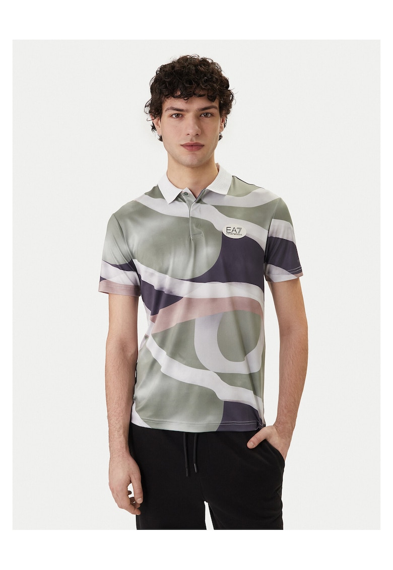 Tricou barbati - poliester - verde - 88% poliester - 12% elastan