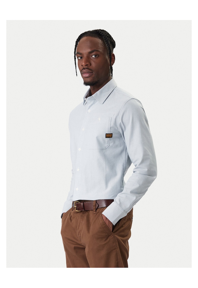 Camasa barbati - slim fit - albastru - bumbac