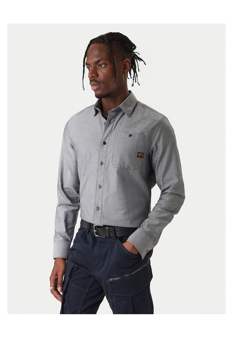 Camasa barbati - slim fit - gri - bumbac