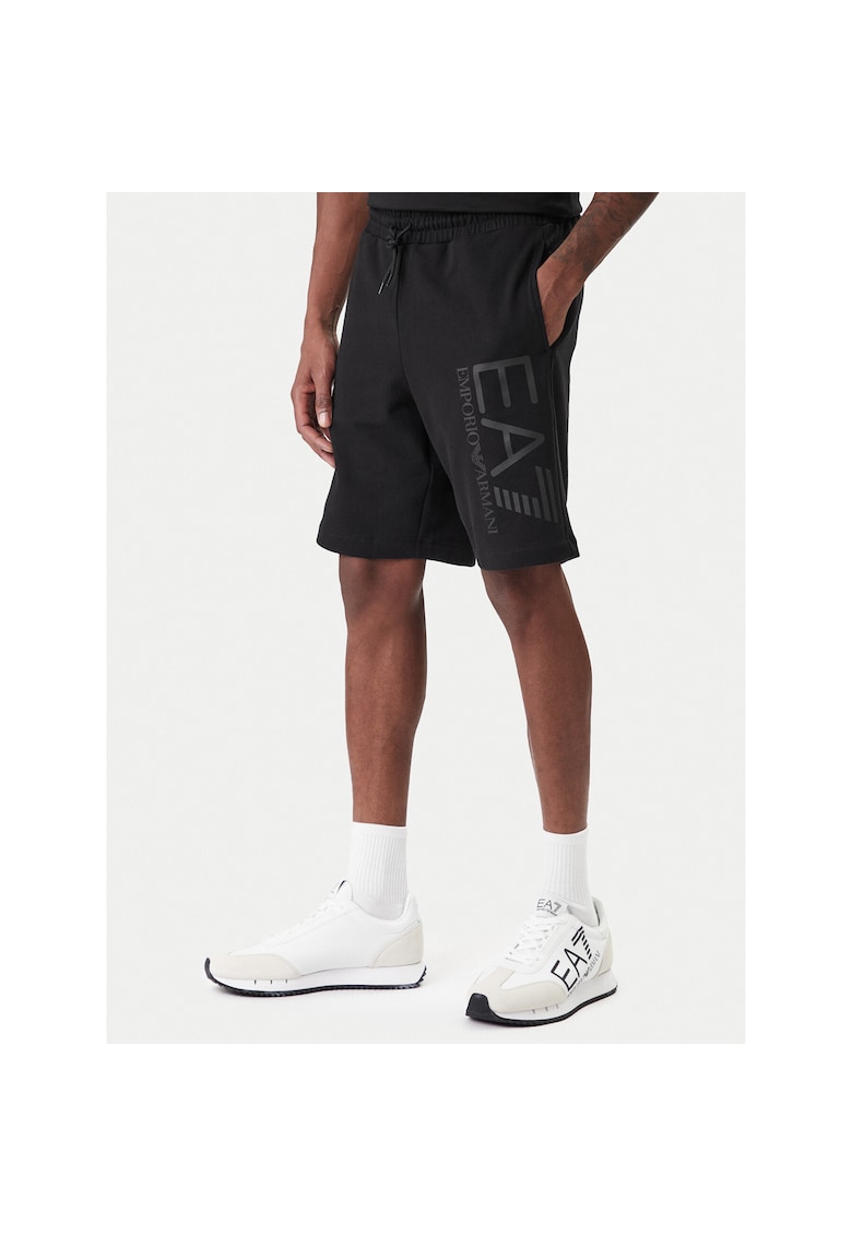 Pantaloni scurti sport barbati bumbac - negru