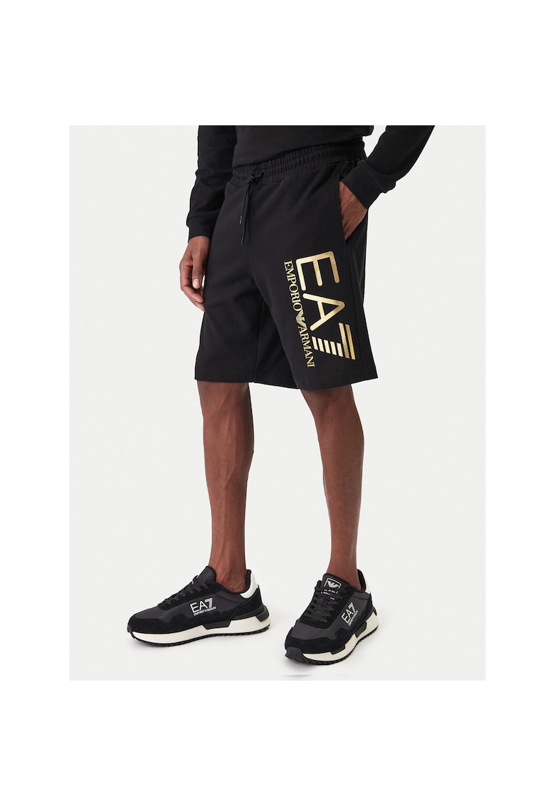 Pantaloni scurti sport barbati - bumbac - negru
