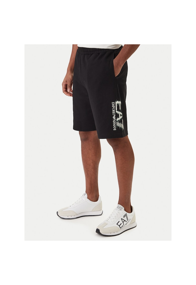 Pantaloni scurti sport barbati - bumbac - negru
