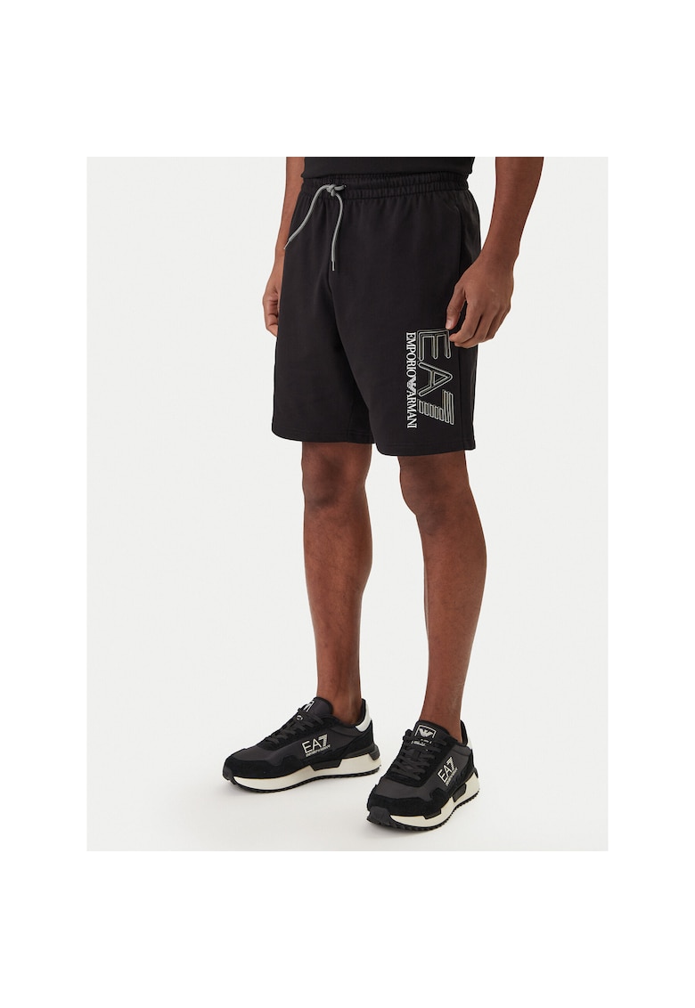 Pantaloni scurti sport barbati - bumbac negru