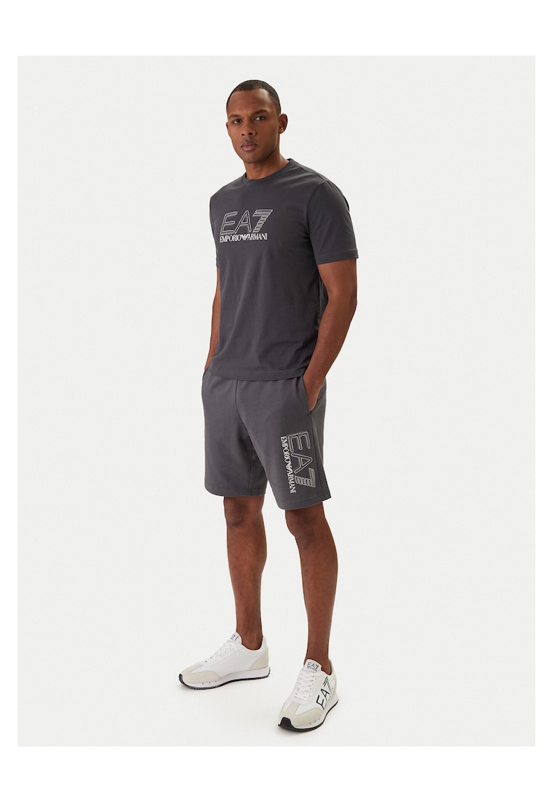 Pantaloni scurti sport Barbati - bumbac - gri -