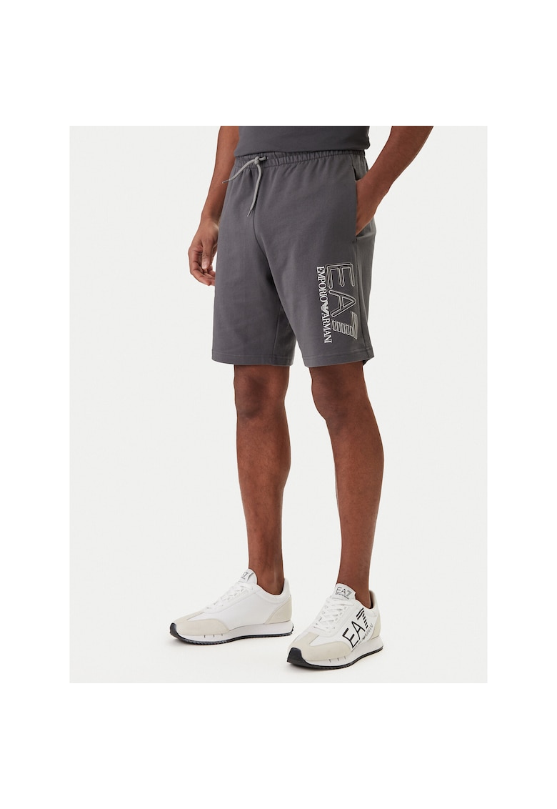 Pantaloni scurti sport barbati - bumbac - gri