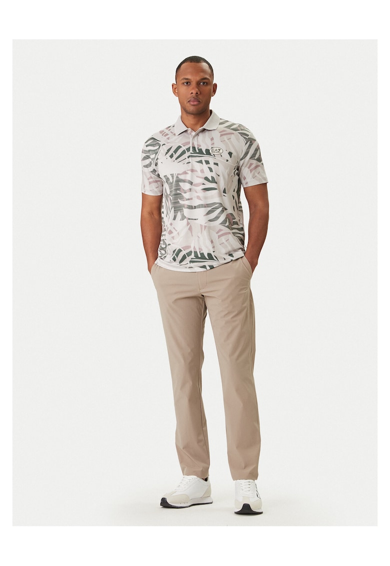 Pantaloni barbati - fermoar - poliamida/elastan - bej