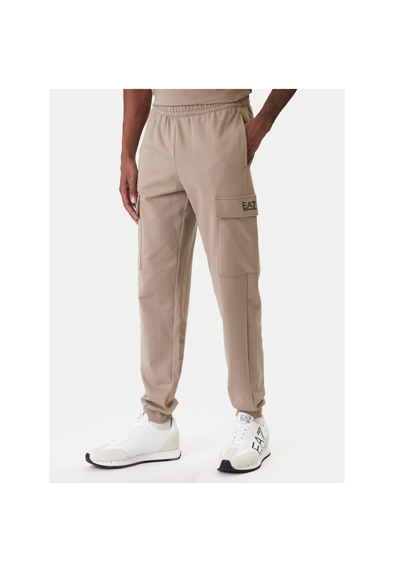 Pantaloni de trening barbati - material bumbac - bej