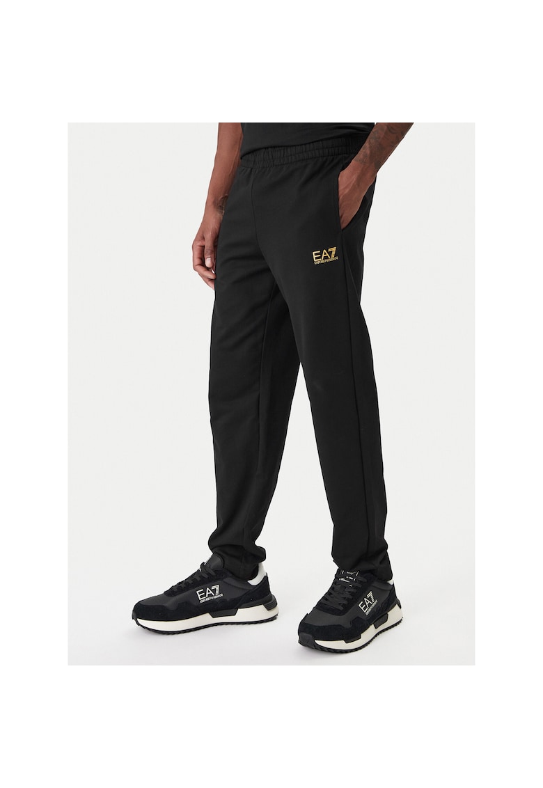 Pantaloni trening barbati - din bumbac - negru