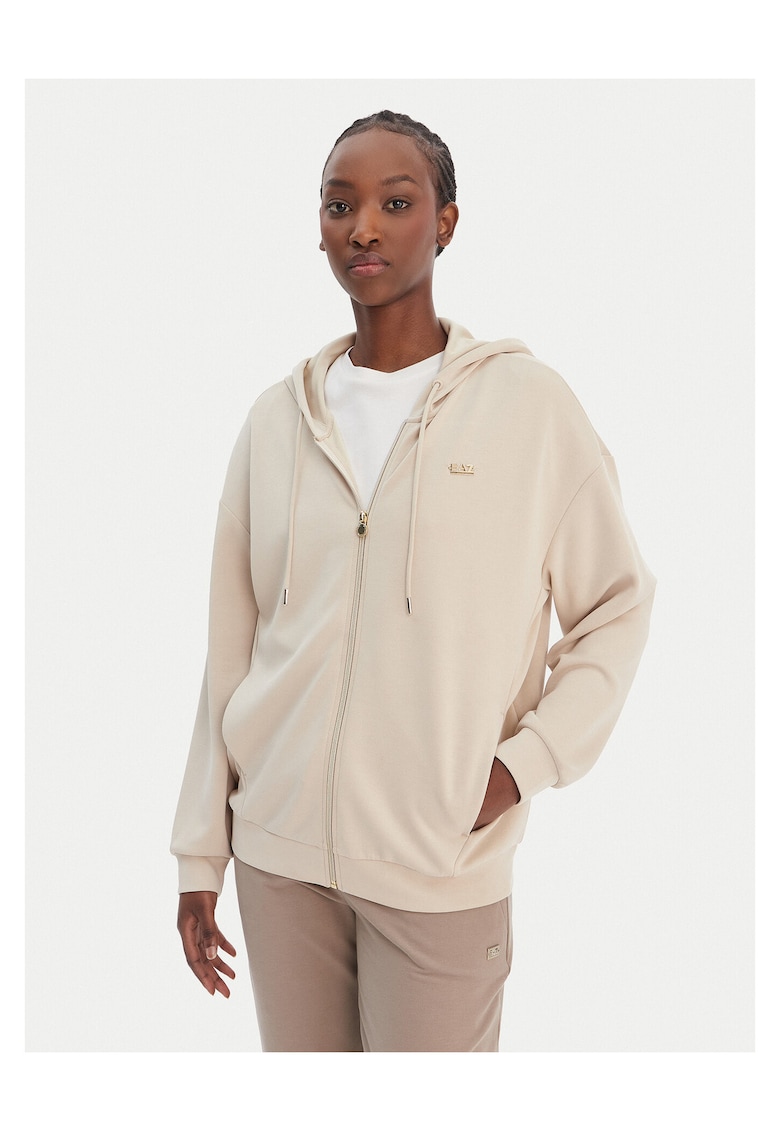 Hanorac dama - bej - 50% modal - 44% poliester - 6% elastan -