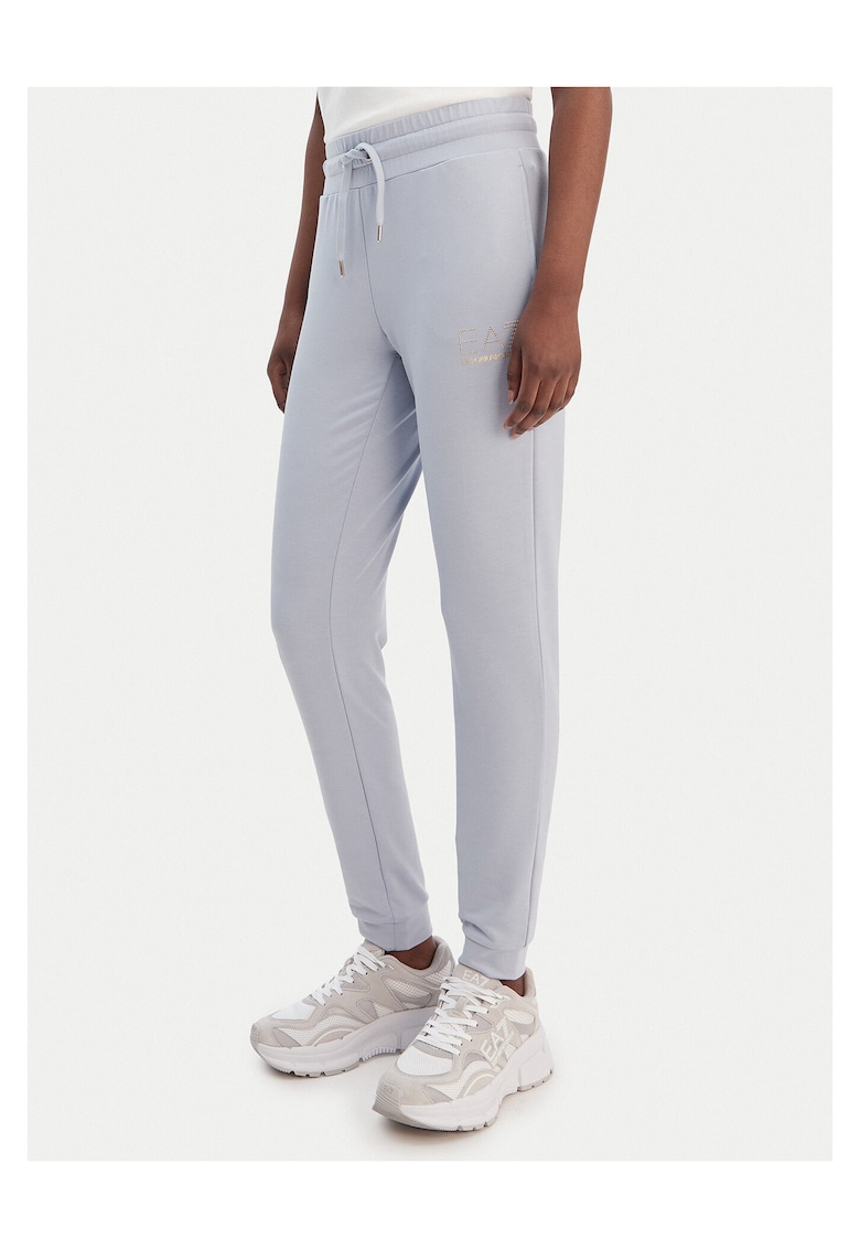 Pantaloni dama - poliester - albastru deschis