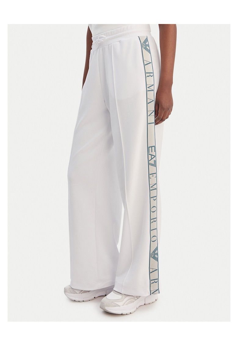 Pantaloni dama - poliester - relaxed fit - alb