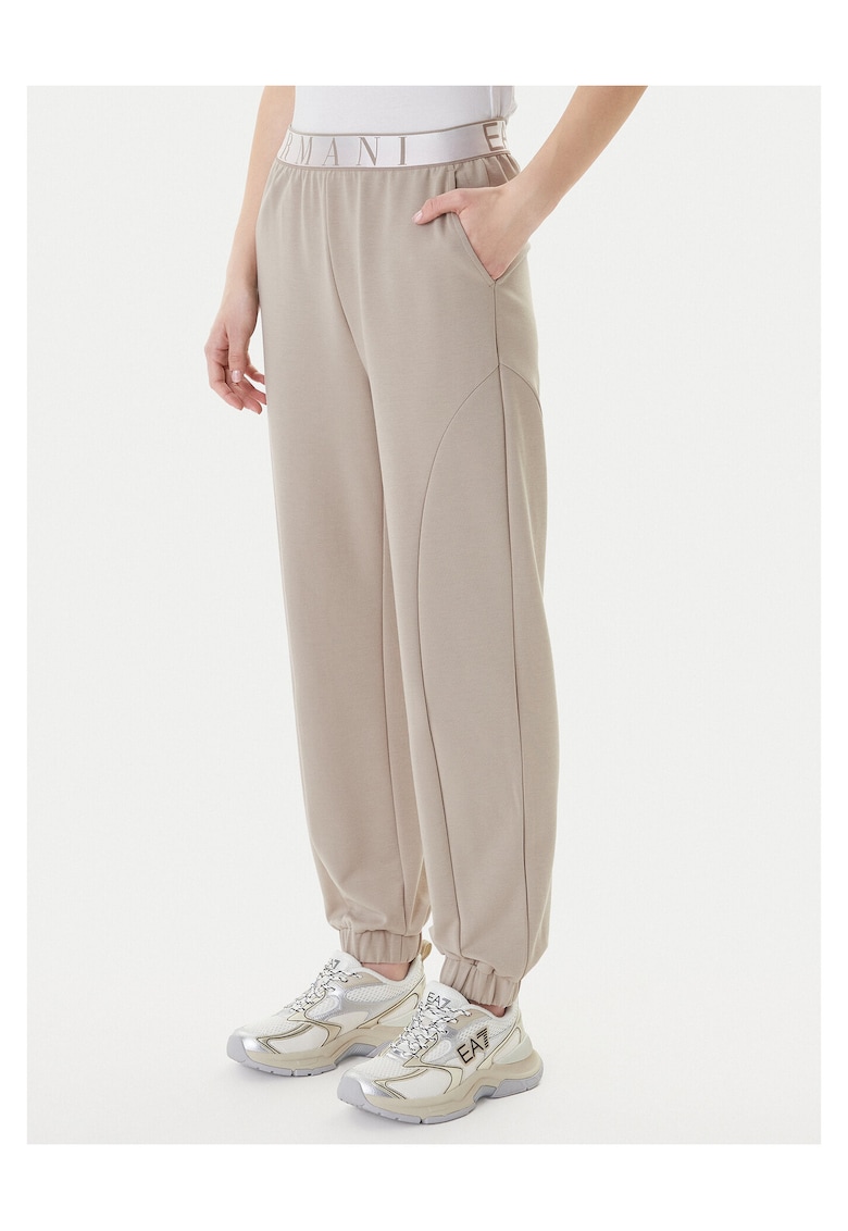 Pantaloni dama - material poliester - bej