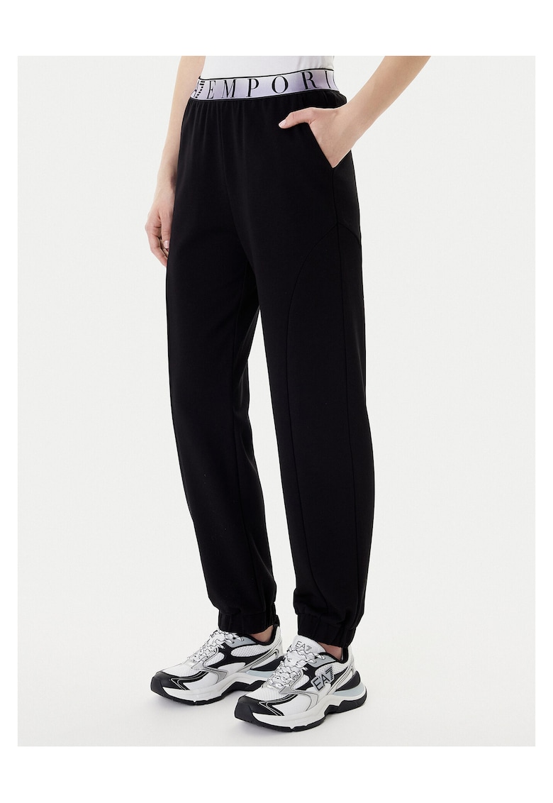 Pantaloni dama - material poliester - negru