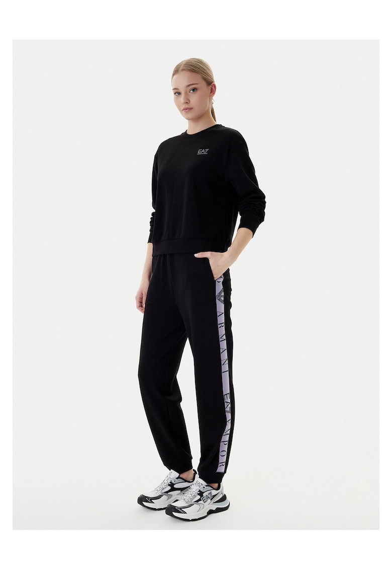 Trening dama - neagra - 50% poliester - 24% bumbac - 23% modal - 3% elastan -