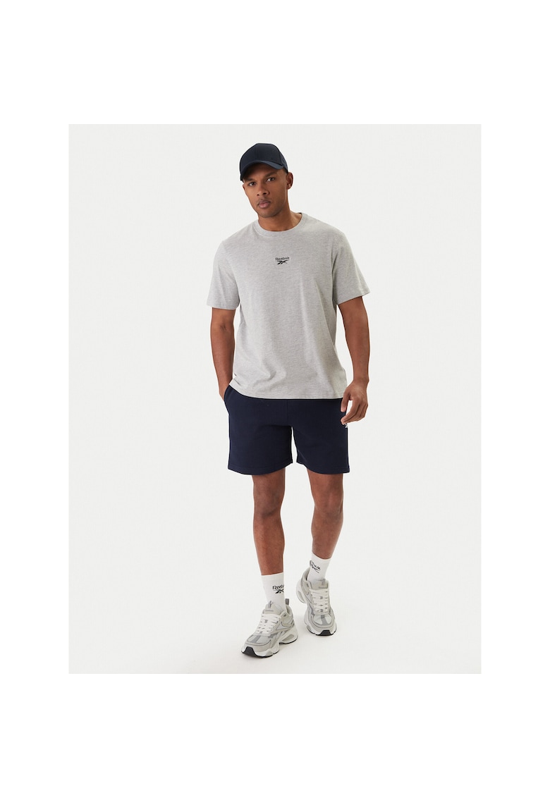Set tricou si pantaloni scurti Barbati - Bleumarin/Gri - Bumbac -