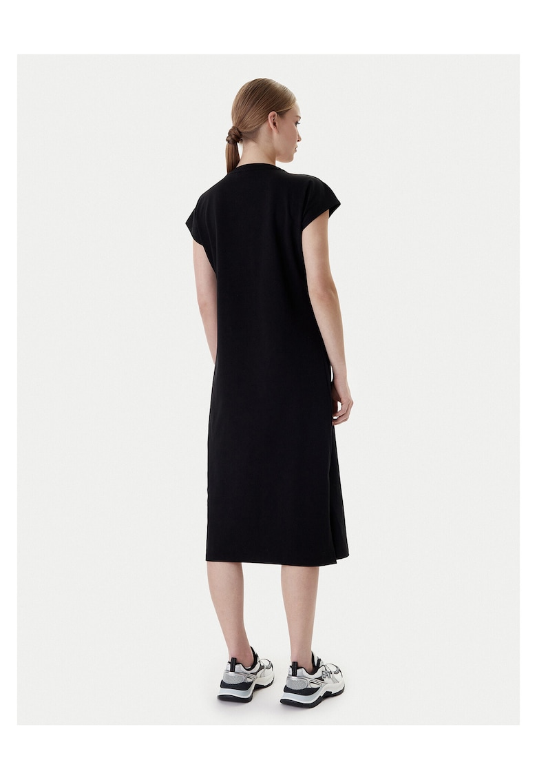 Rochie casual - bumbac - negru - 90% bumbac - 10% elastan