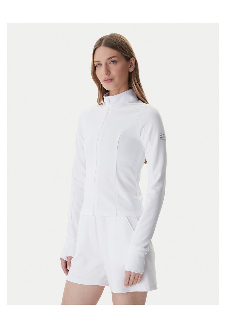 Hanorac dama - slim fit - alb