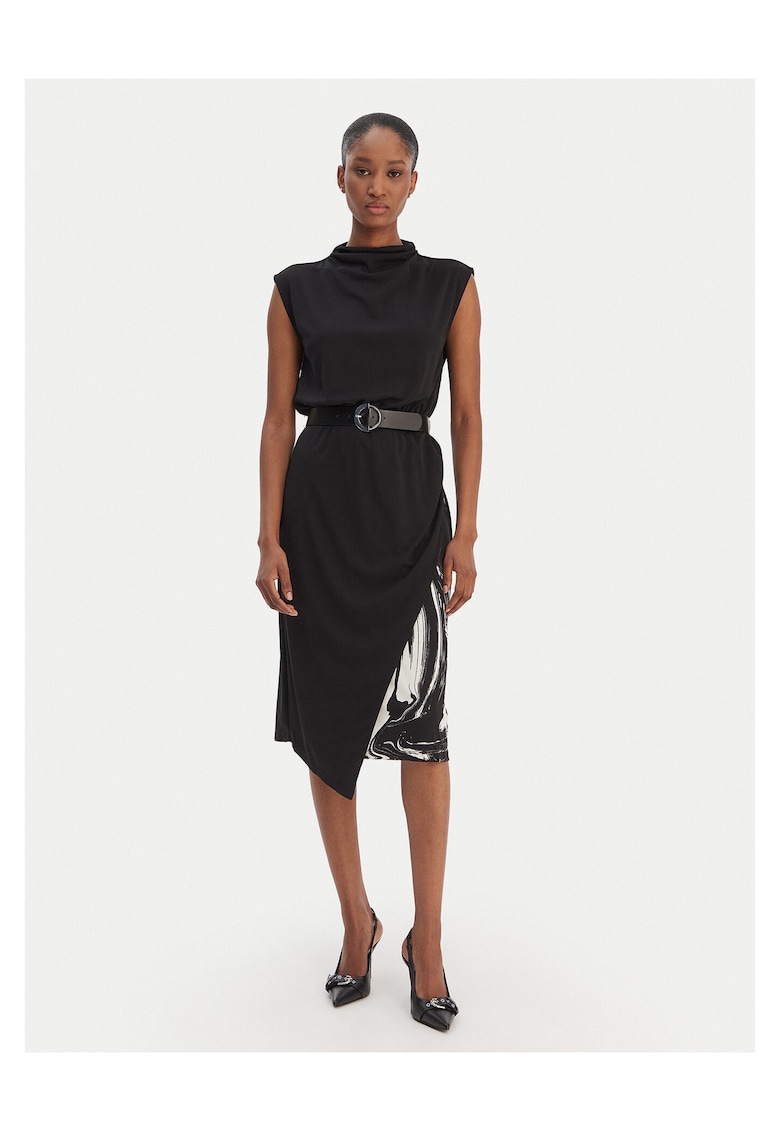 Rochie de zi - poliester - negru