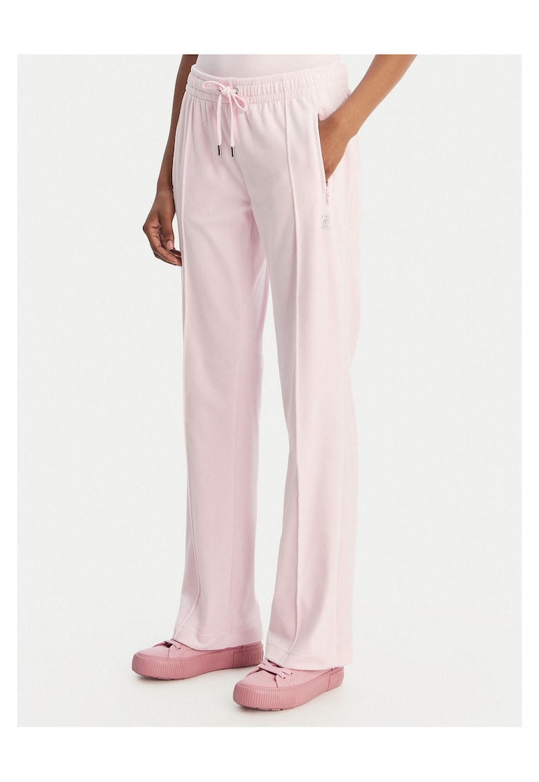 Pantaloni dama - material poliester - roz